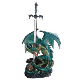 FC Design - 8"H Medieval Dragon with Sword Figurine Statue Office/Computer Desk Tabletop Medieval Gaming Home Decor Gift - Multi-Color