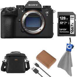Bundle - Sony - Alpha a9 III Mirrorless Camera, with 128GB UHS-II SDXC Memory Card, NP-FZ100 Lithium-Ion Battery, Bag,