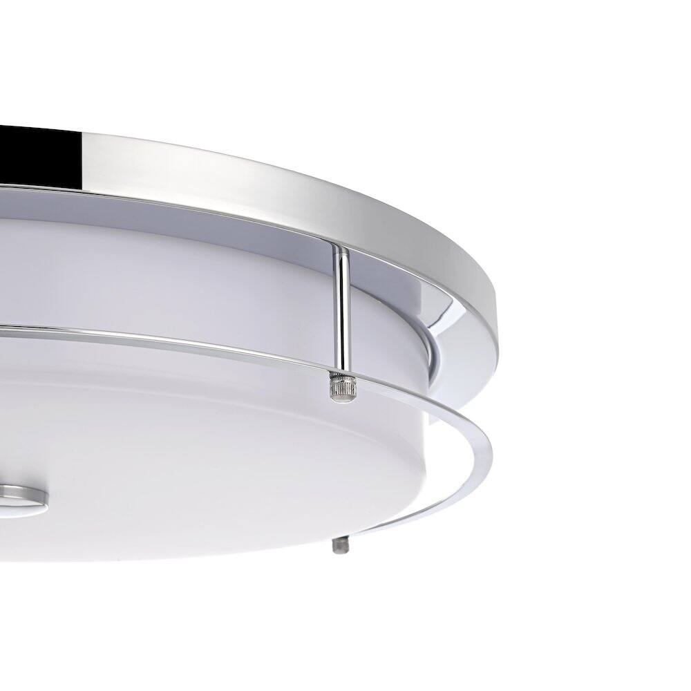 Left. Living District - Kolson 20 Inch Led Flush Mount Ceiling Light In Chrome - Chrome.