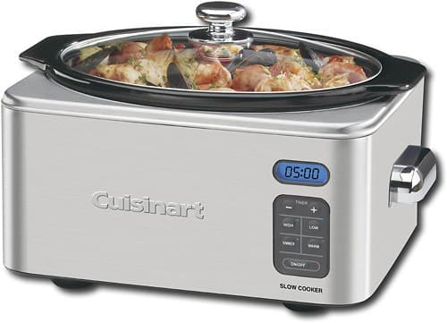 Angle Standard. Cuisinart - 6.5-Quart Slow Cooker - Stainless-Steel.
