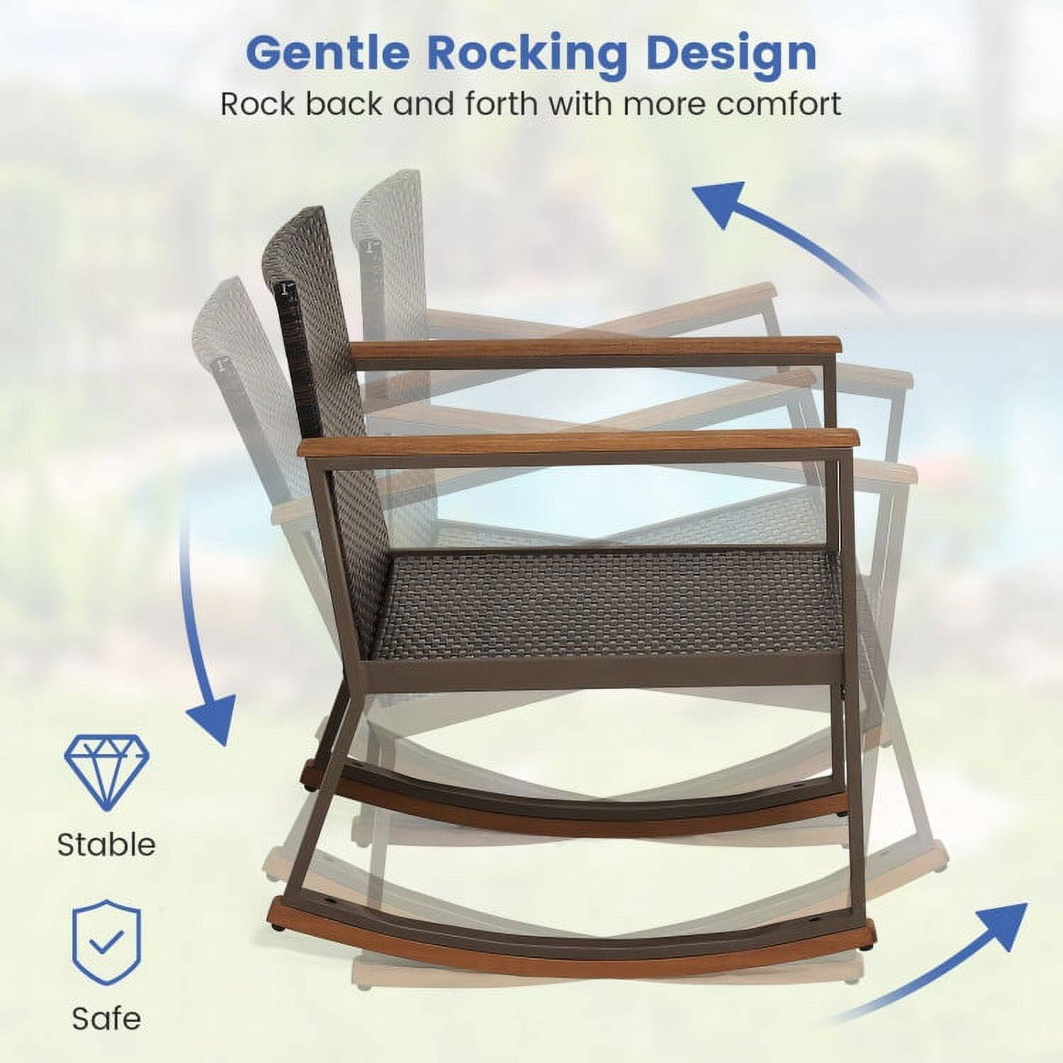 Gentle Rocking Design  
Rock back and forth with more comfort  

Stable  
Safe