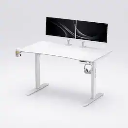 AndaSeat - Height Adjustable Electric Standing Desk, Ergonomic Sit Stand Up Rising Desks, Computer Workstation for Home Office - White