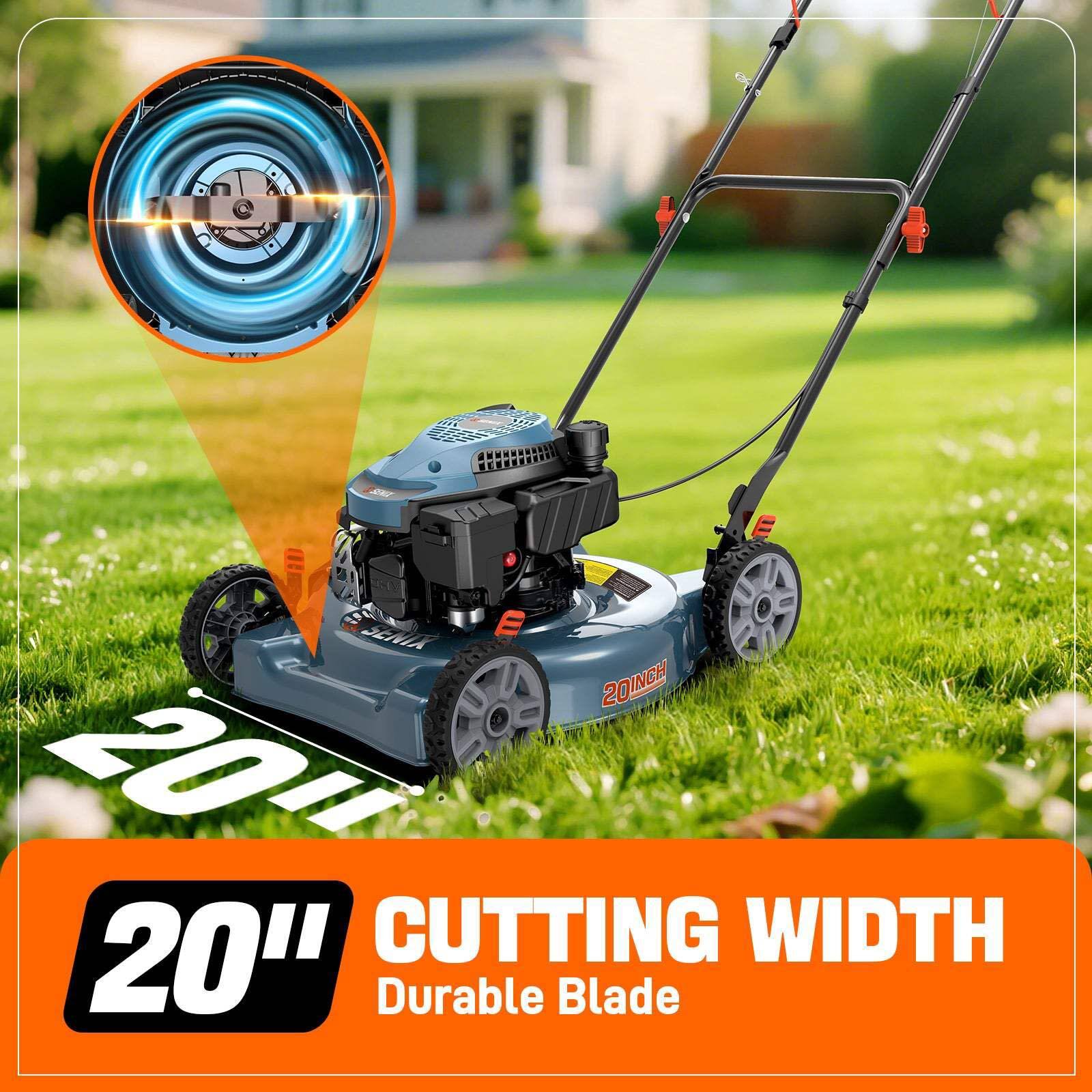 20" CUTTING WIDTH Durable Blade