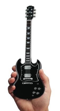 Axe Heaven - Gibson SG Standard Ebony Mini Guitar Replica Collectible Display Model