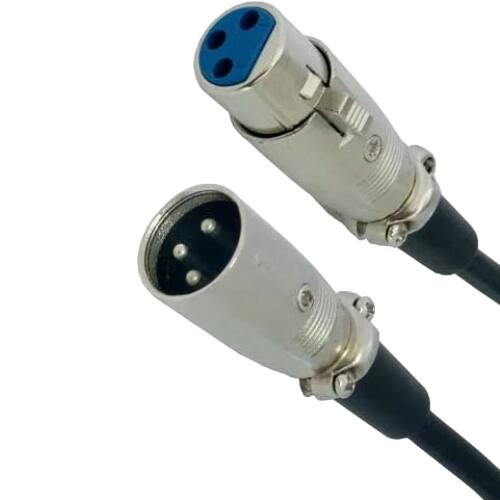 Angle. Sanoxy - 3ft XLR Male to XLR Female Extension Microphone Cable – Heavy-Duty, High-Quality Audio, 3-Pin Balanced Connector - Black.