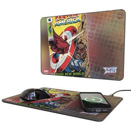 Keyscaper - Marvel Classic Cover 15-Watt Wireless Charger and Mouse Pad - Sam Wilson Captain America