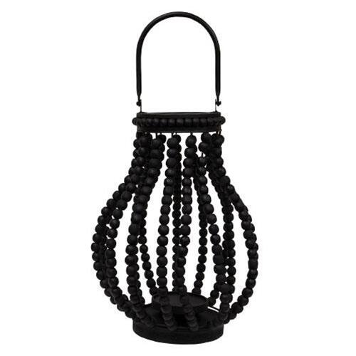 Front. BreeBe - Sorrento Lantern 13.75" - Black.