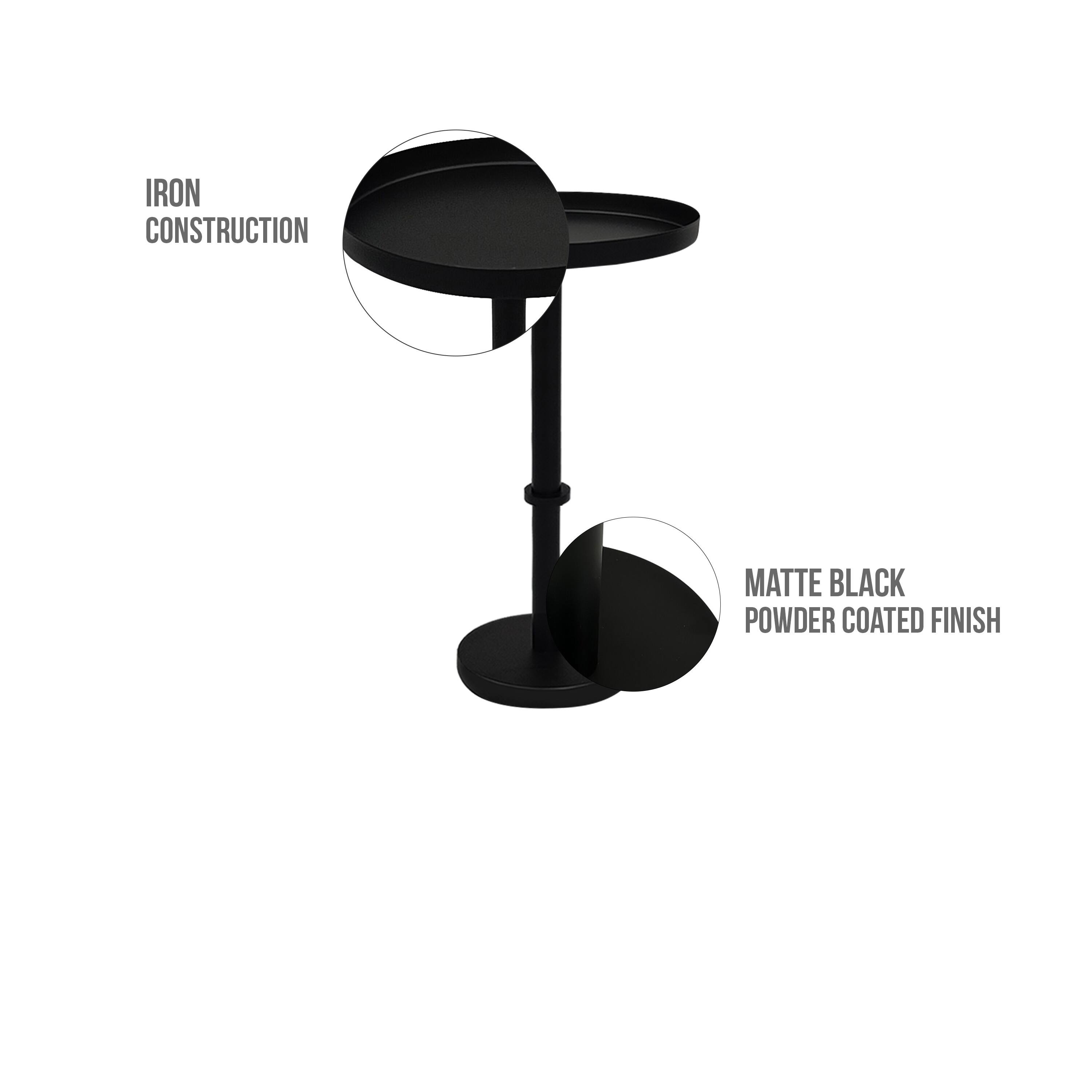 IRON CONSTRUCTION
MATTE BLACK POWDER COATED FINISH