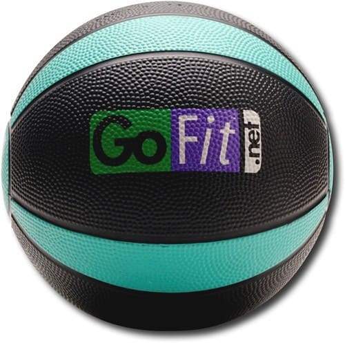Angle Standard. GoFit - 4-Lb. Medicine Ball - Black/Green.