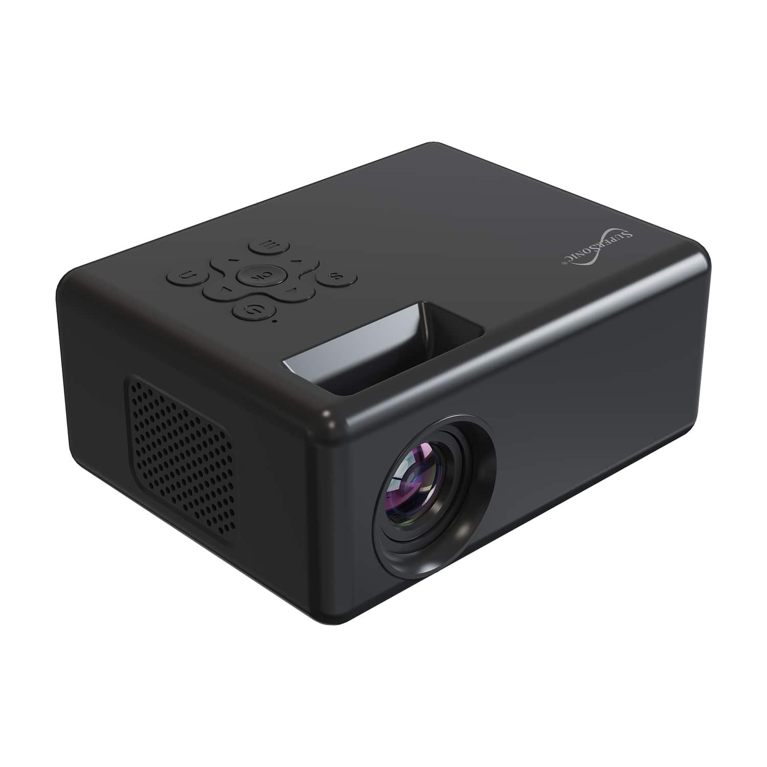 Portable LED Projector 本体 ブラック Supersonic 720p HD 800 ANSI Lumen Compact LED Projector Black
