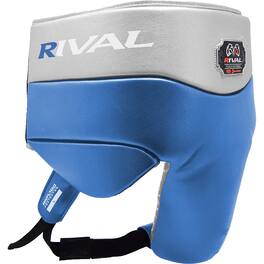 RIVAL - Boxing Professional Groin Protector with Laces - Large - Blue/Silver