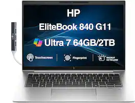 HP - Upgraded - EliteBook 840 G11 Laptop 14.0 WUXGA (Intel Ultra 7 155U, 64GB DDR5, 2TB PCIe SSD, Win 11 Pro) w/USB Hub - Silver