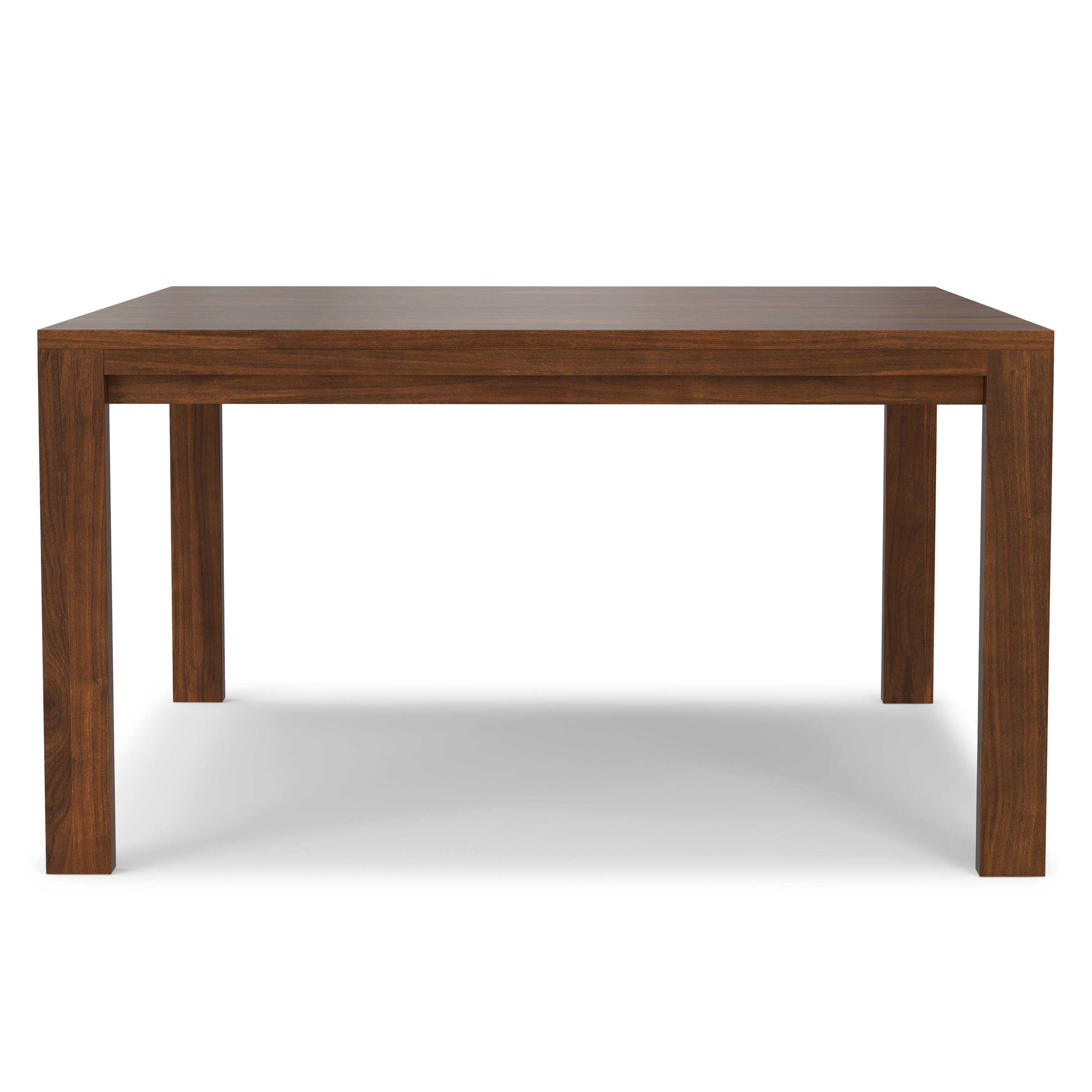 Back. Simpli Home - Wilson 54 inch x 54 inch Square Transitional Dining Table in Walnut Veneer - Walnut Veneer.