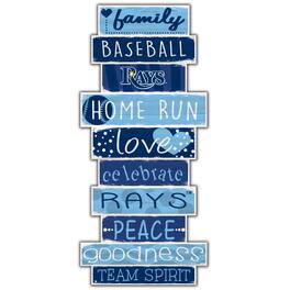 Fan Creations - Tampa Bay Rays 5'' x 24'' Celebrations Stack Sign - Multicolor