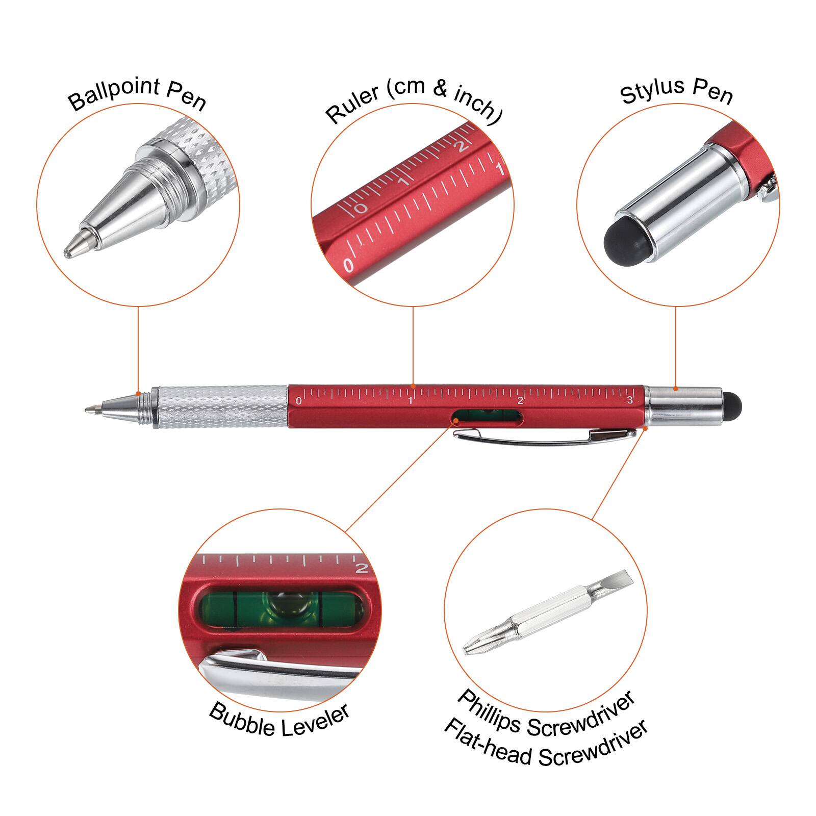 Ballpoint Pen  
Ruler (cm & inch)  
Stylus Pen  
Bubble Leveler  
Phillips Screwdriver  
Flat-head Screwdriver