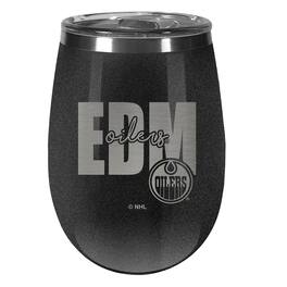 Great American Products - Edmonton Oilers 10oz. Onyx Wine Tumbler - Multicolor