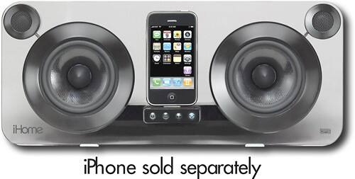 Front Standard. iHome - Speaker System for Apple® iPod® and iPhone - Black.