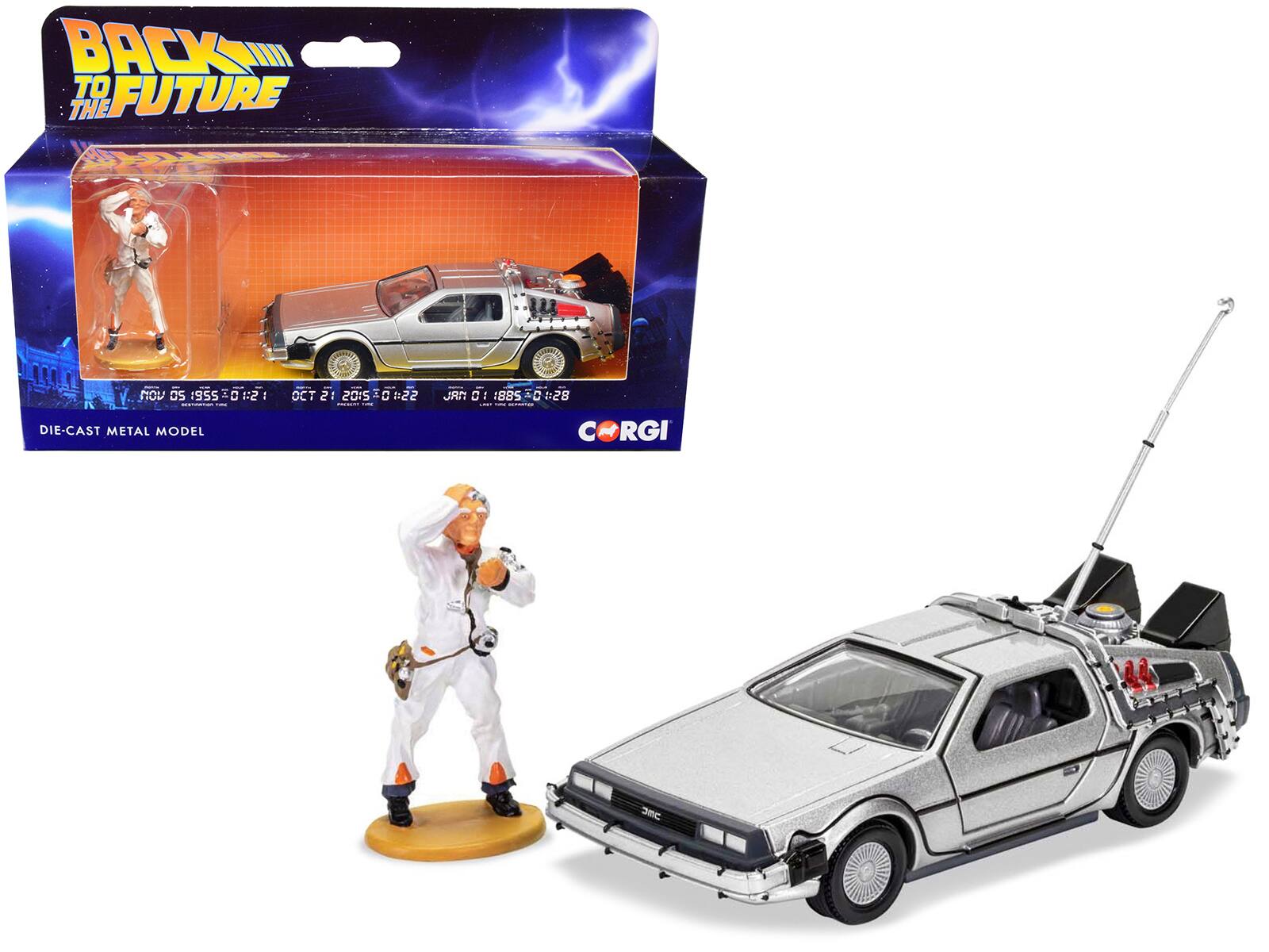 BACK TO THE FUTURE

JAN 01 1885 01:28

DIE-CAST METAL MODEL

CORGi

JAN 05 1955 01:21

OCT 21 2015 01:22

C 28 DIE-CAST METAL MODEL

C RGI 3C