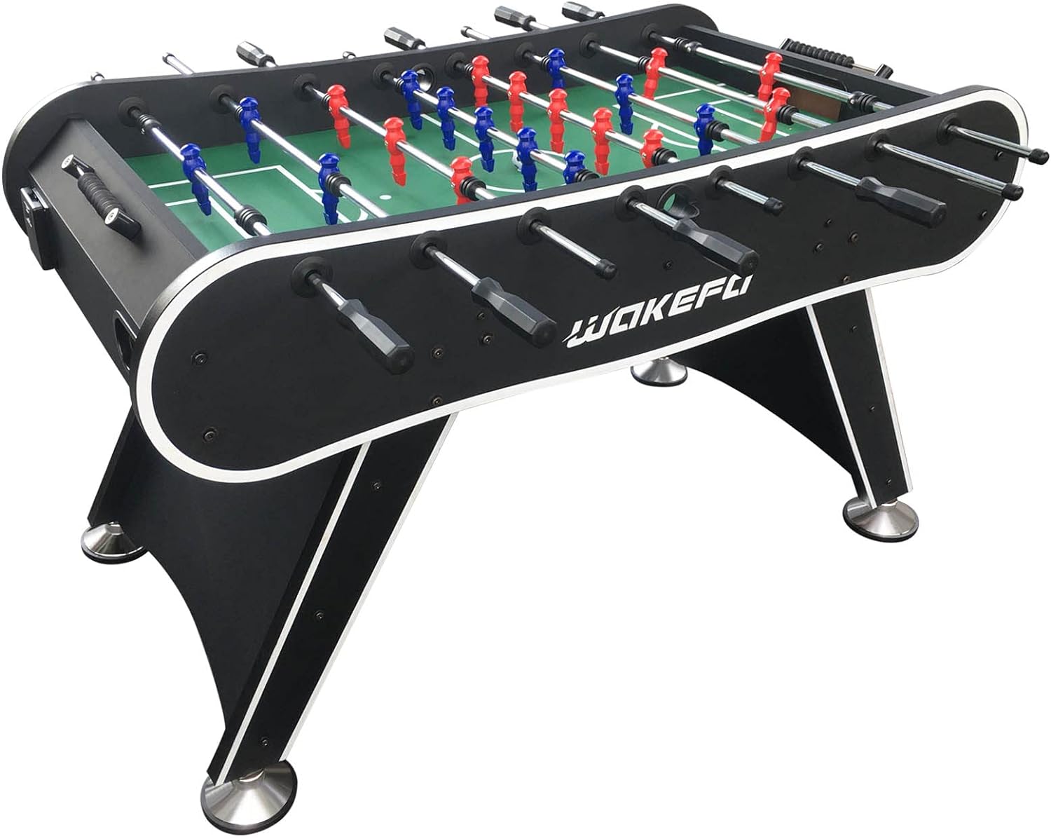 Front. ELEMENT ACE - Professional Competition Size Foosball Table Soccer Game for Home Game Rooms and Entertainment Spaces - Black.