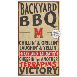 Jardine - Maryland Terrapins 11'' x 20'' Indoor/Outdoor BBQ Sign - Tan