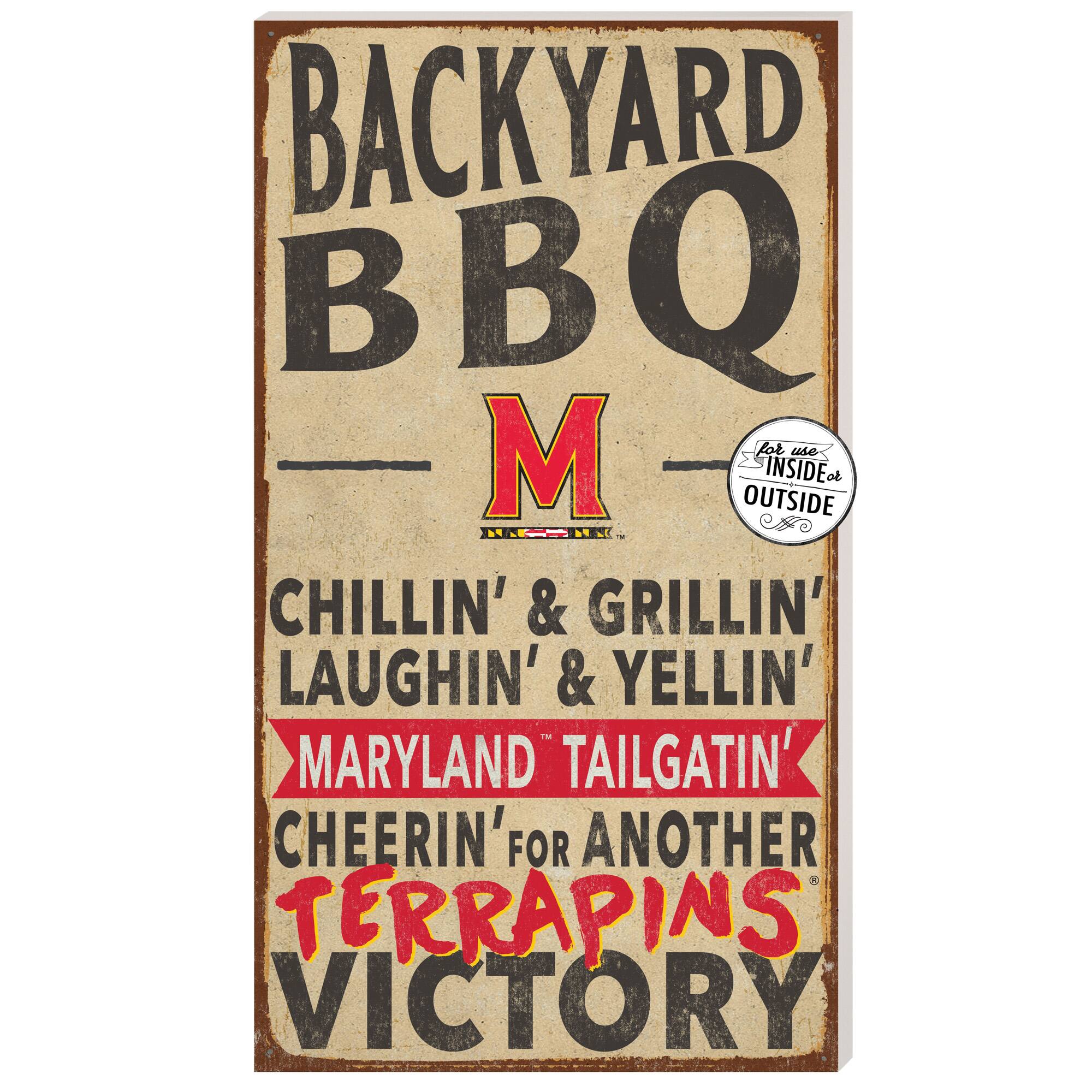 Maryland Terrapins 11'' x 20'' Indoor/Outdoor BBQ Sign
