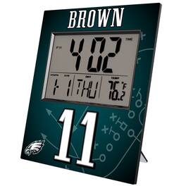 Keyscaper - A.J. Brown Philadelphia Eagles Digital Desk & Wall Clock - Multicolor