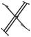 Front. Yamaha - PKBX2 Adjustable Double-Braced X-Style Keyboard Stand - Black.