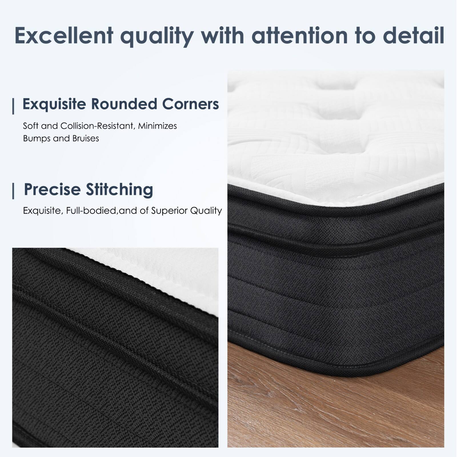 Excellent quality with attention to detail

- Exquisite Rounded Corners
  Soft and Collision-Resistant, Minimizes Bumps and Bruises

- Precise Stitching
  Exquisite, Full-bodied, and of Superior Quality