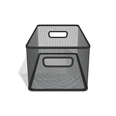 TRU RED - Wire Mesh Storage Box, Matte - Matte Black