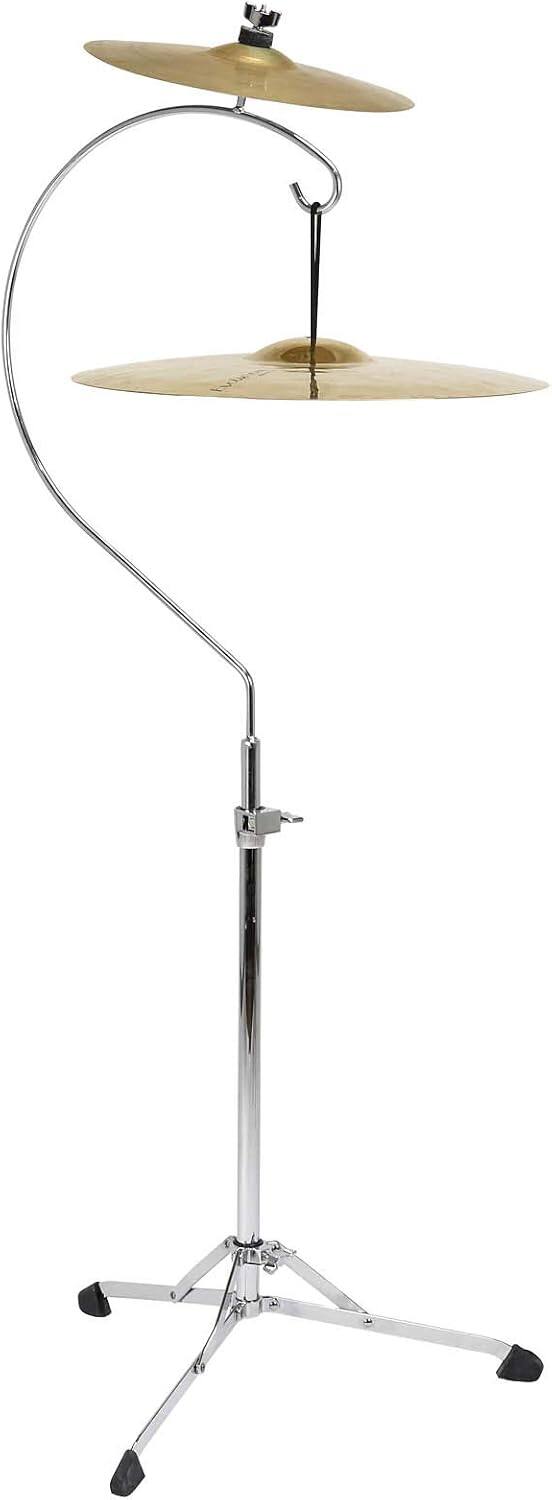 Left. Gibraltar Hardware - 8000 Series Flat Base Suspended Cymbal Stand, with Low Mass Design, and Secondary Cymbal Post.