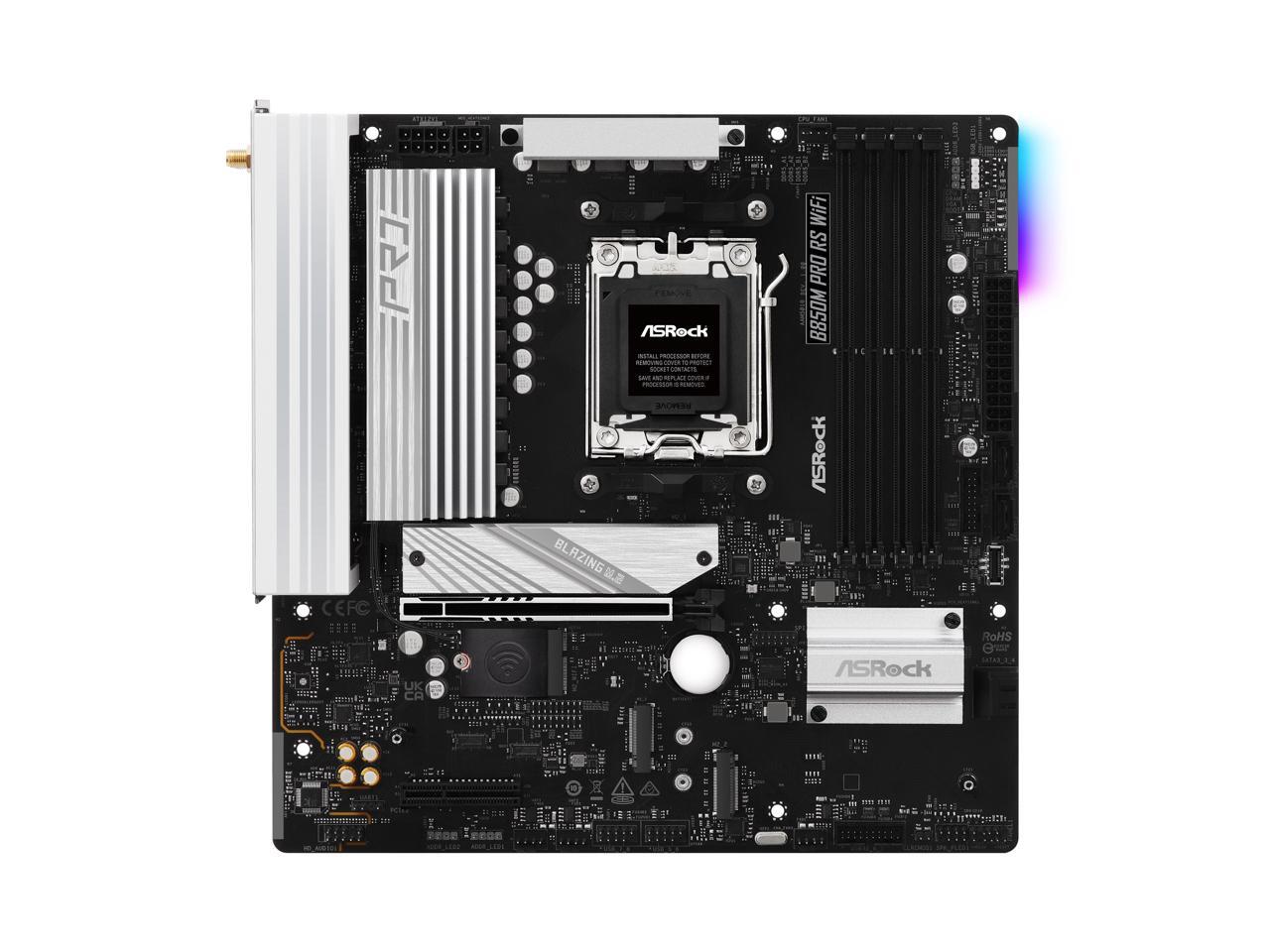 ASRock B850M PRO RS WIFI AM5 AMD B850 Micro ATX Motherboard - Best Buy