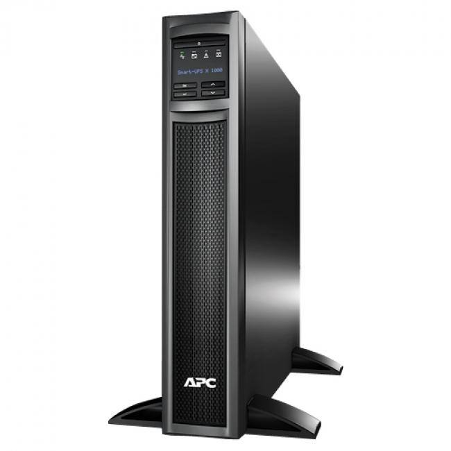 Front. APC - APC by Schneider Electric Smart-UPS SMX1000I 1000 VA Tower/Rack Mountable UPS - 2U Rack-mountable - 8 Minute Stand-by - Black.