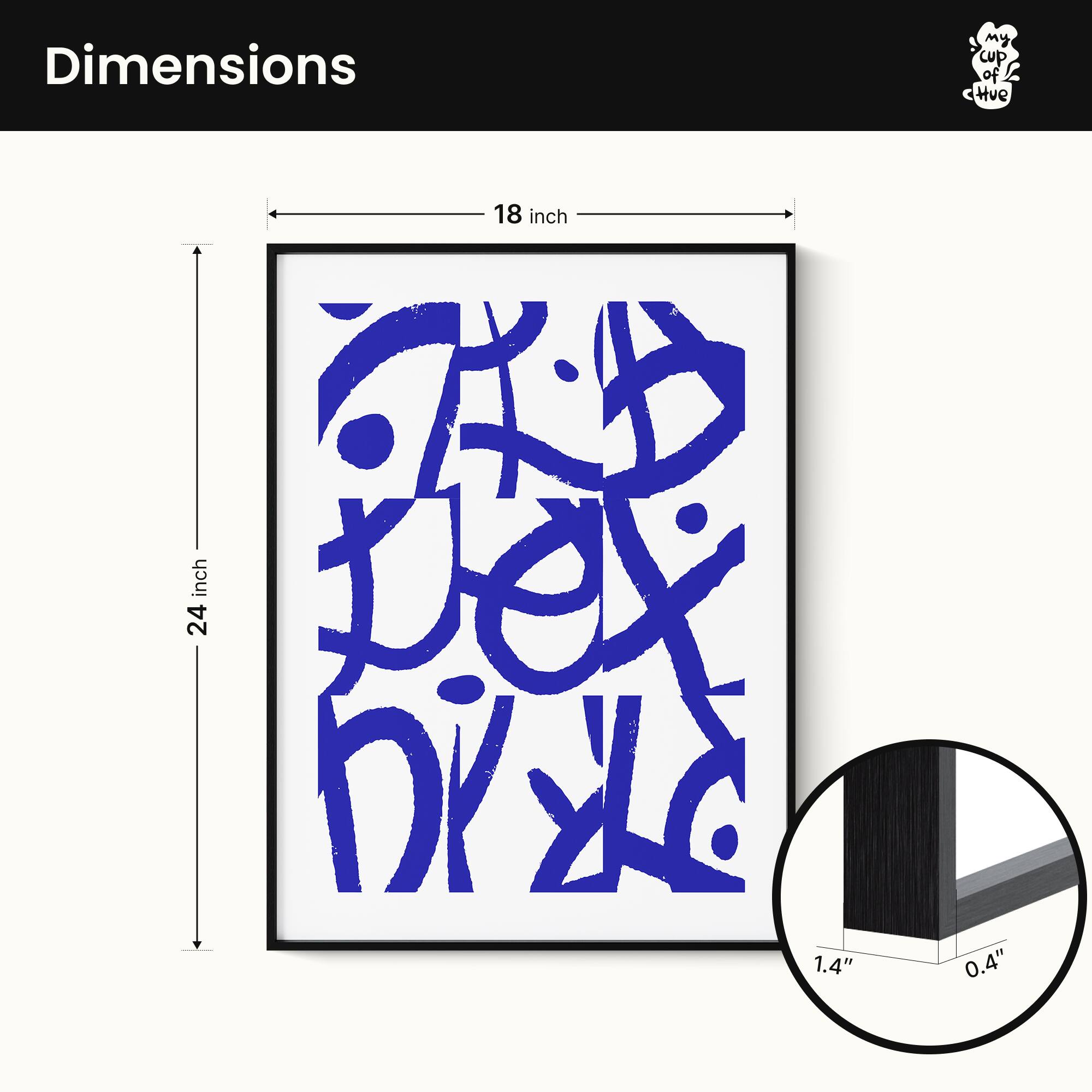 Dimensions  
18 inch x 24 inch  
1.4" x 0.4"