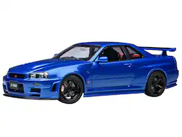 Nissan Skyline GT-R R34 Nismo Z-TUNE RHD (Right Hand Drive) Bayside Blue 1/18 Model Car by Autoart