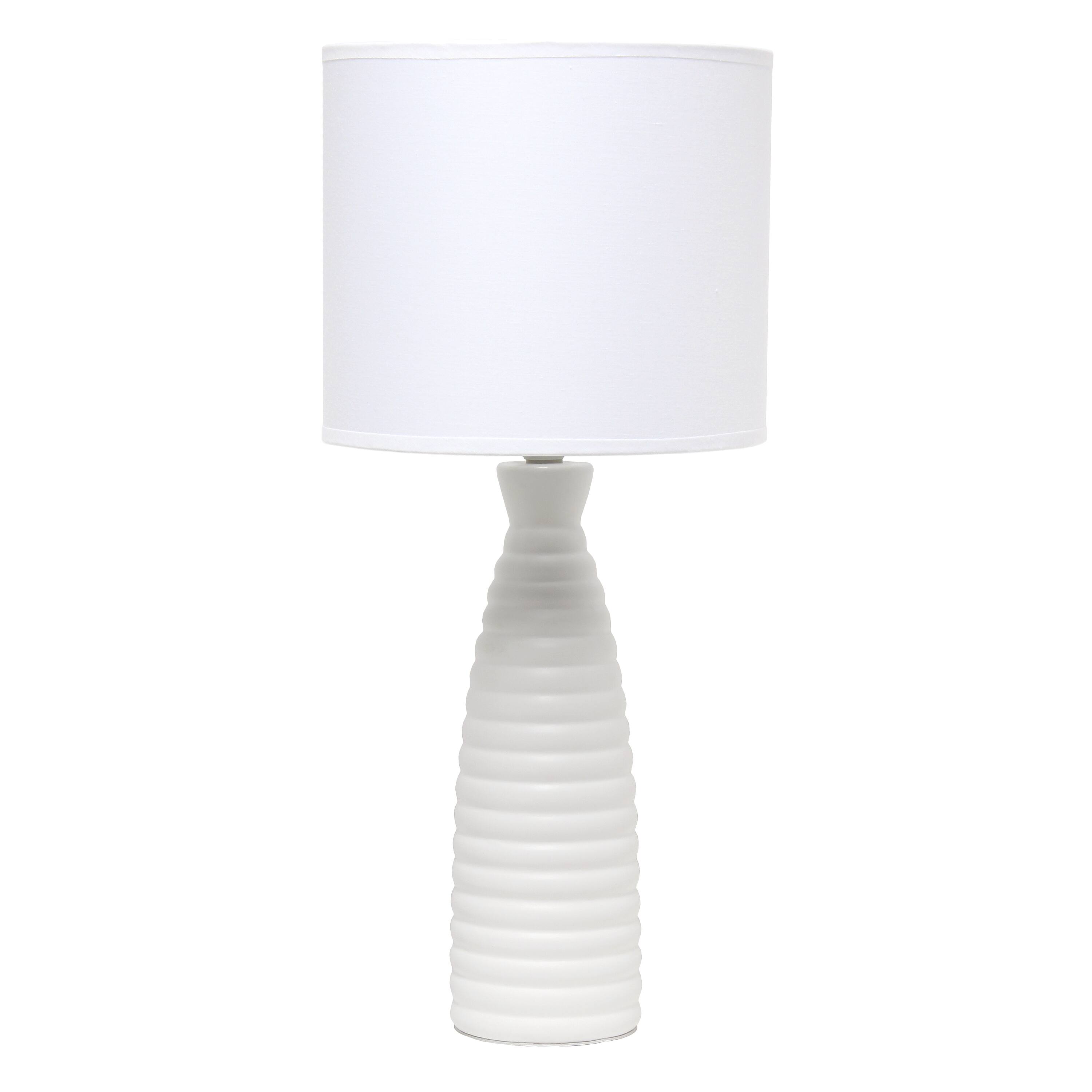 Front. Simple Designs - Alsace Bottle Table Lamp - Off white.