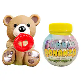 BUBBLE BONANZA - Lil Squeezers with 3.5 ounces solution - Brown Bear