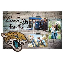 Fan Creations - 11" x 19" I Love My Family Clip Photo Frame - Multicolor