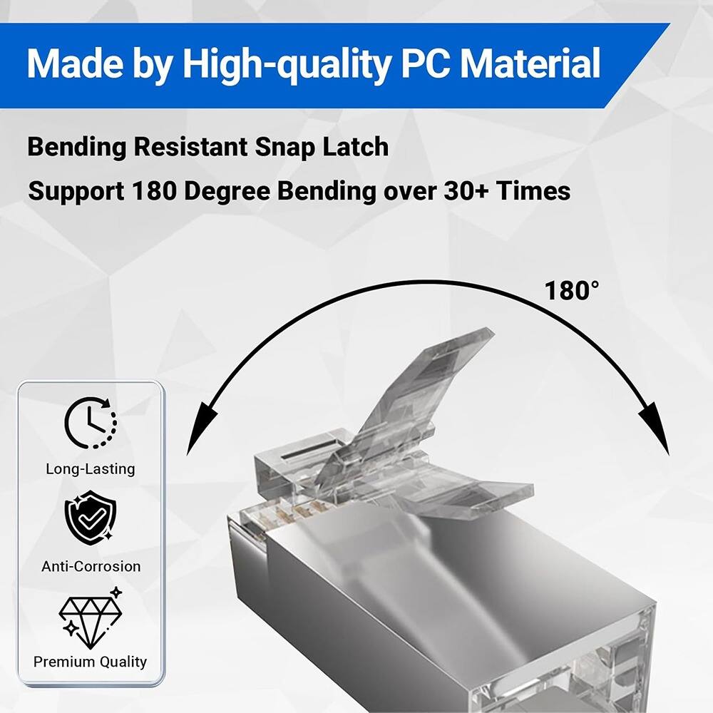 Made by High-quality PC Material

Bending Resistant Snap Latch  
Support 180 Degree Bending over 30+ Times

- Long-Lasting
- Anti-Corrosion
- Premium Quality