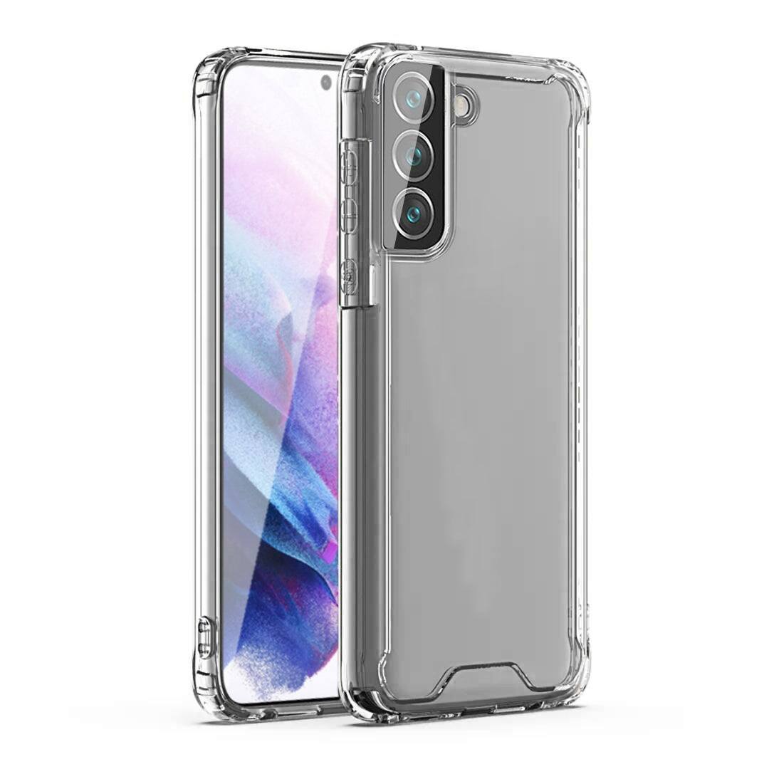 Front. Reiko - High Quality 2X Clean Pc And Tpu Bumper Case In Clear For Samsung Galaxy S22 Plus - Clear.