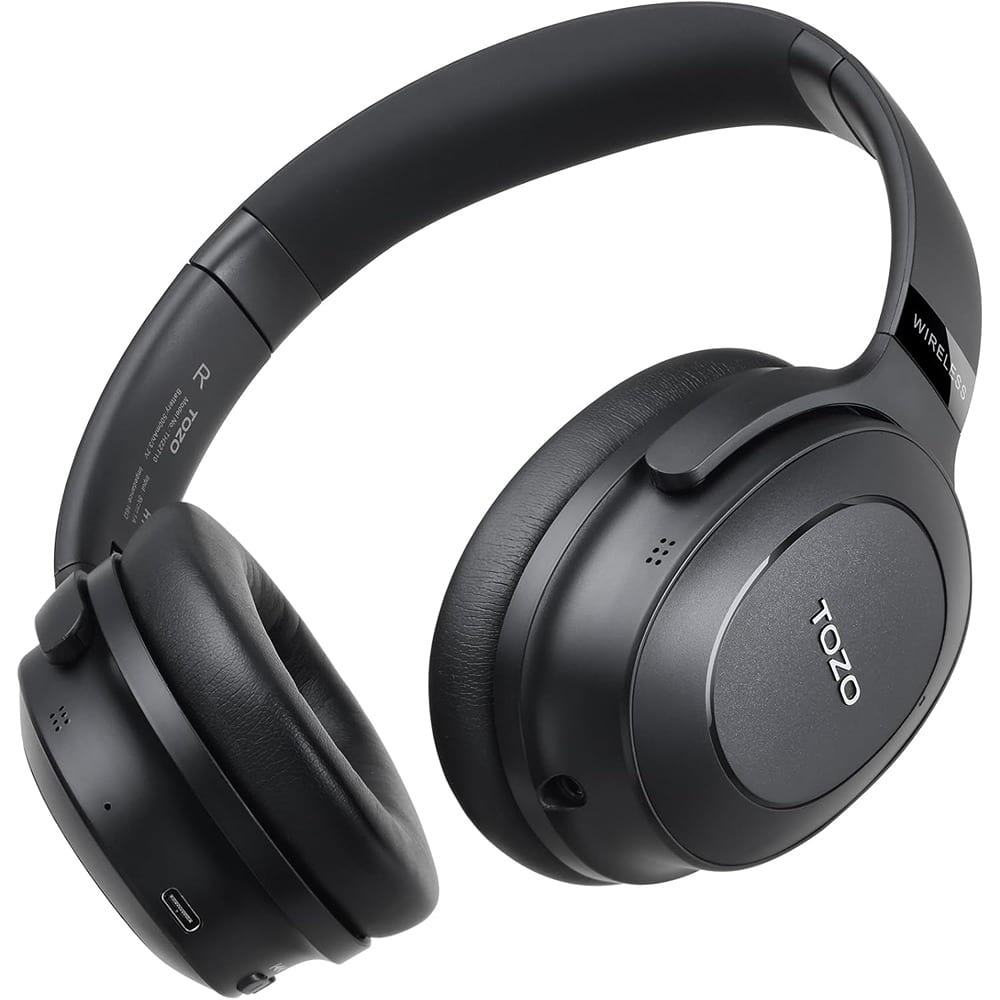 Schertz - Hybrid ANC Wireless Over-Ear Bluetooth Headphones, 40H Playtime, Hi-Res Audio