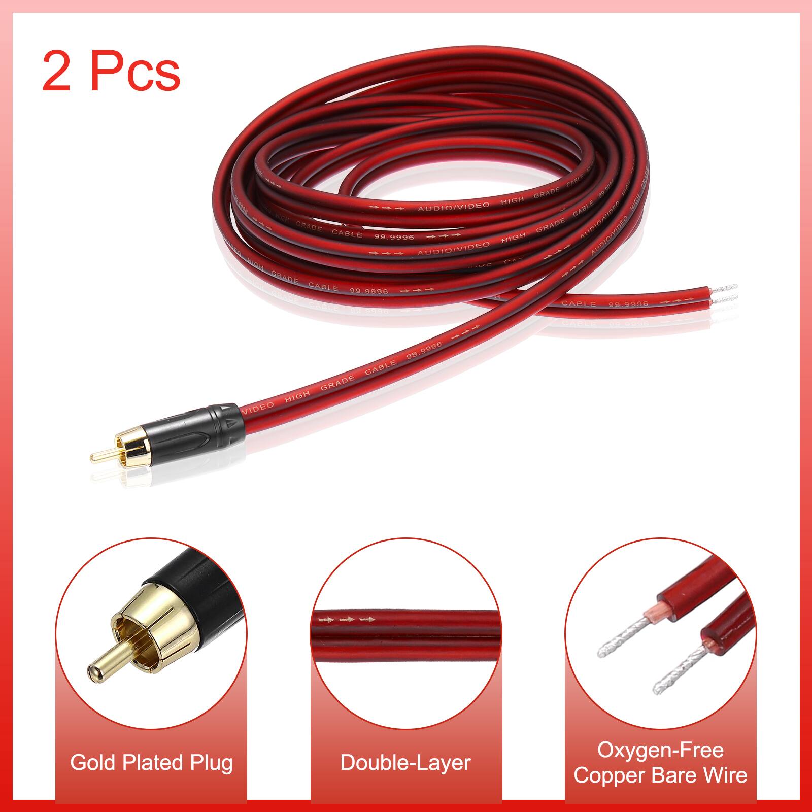2 Pcs

AUDIONIDEO P1001S TR CARLE RIDE CARLE 2u 9990 GMADE AARURN I b AUDIEVIDEO G004E CABLE 31,9906 TM 44 CARLI 00.0000

Un CARLE GRADE HIGM VIDEO Gold Plated Plug Double-Layer Oxygen-Free Copper Bare Wire