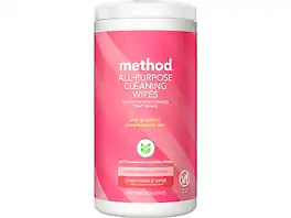 Method - Disinfecting Wipes, Pink Grapefruit Scent, 70 Wipes/Canister (338527)