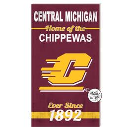 Jardine - Central Michigan Chippewas 11'' x 20'' Indoor/Outdoor Home Of The Sign - Maroon