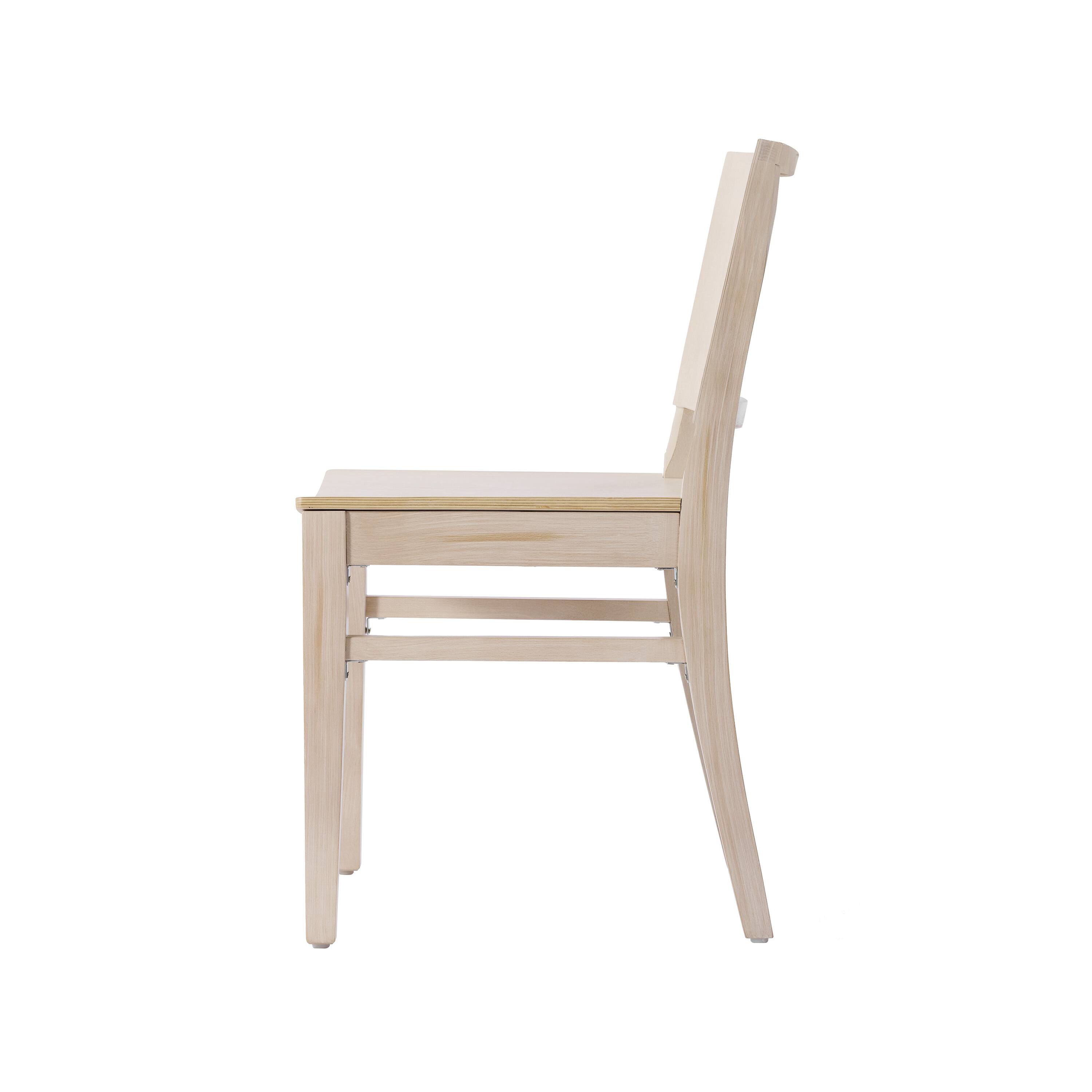 Alt View 7. Emma + Oliver - Spencer Dining Chair with Curved Backrest and Solid Wood Construction - Antique White.