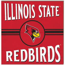 Jardine - Illinois State Redbirds 10" x 10" Retro Team Sign - Red