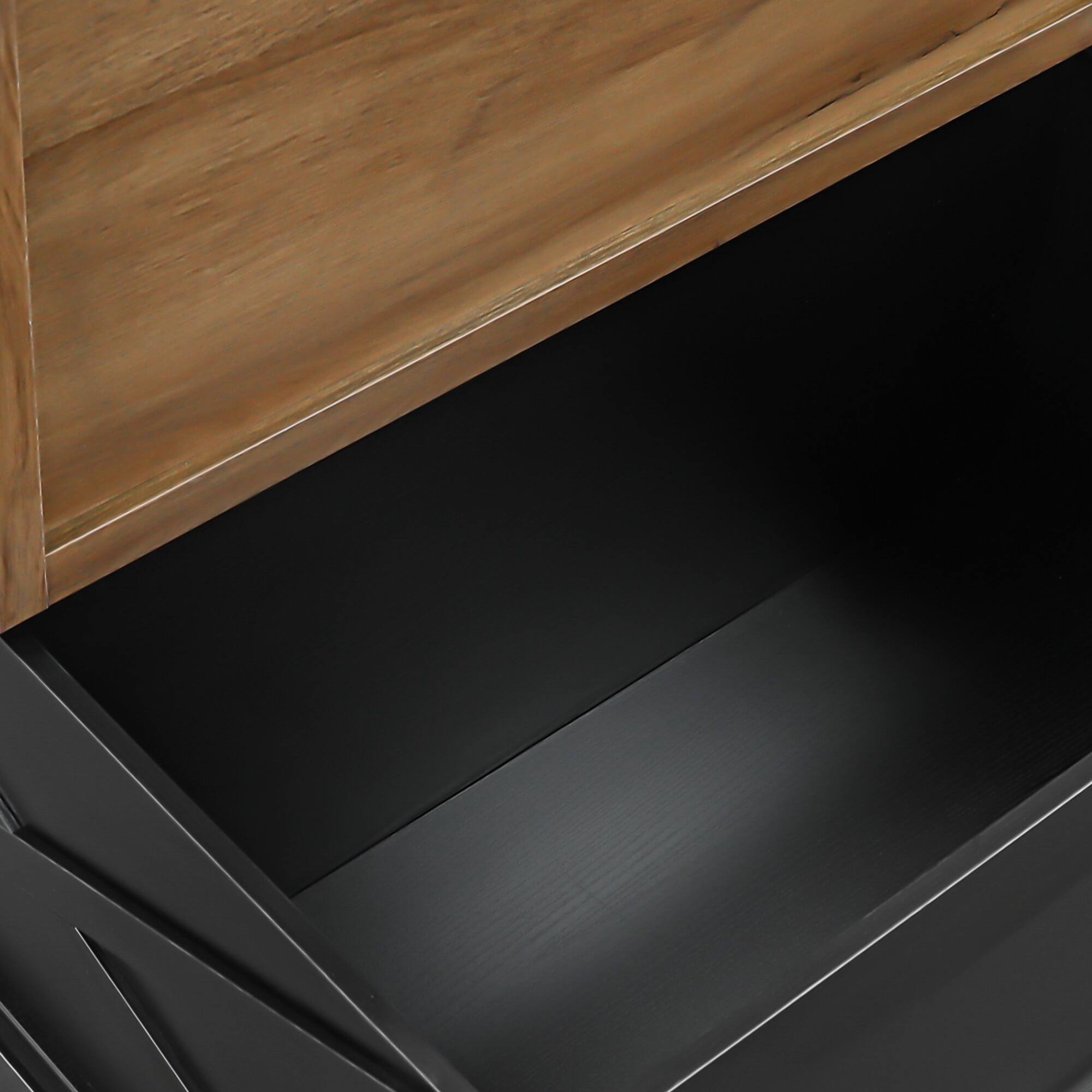 Alt View 7. Ihomeadore - 31.5" Farmhouse Wood Square Lift-Top Coffee Table with Sliding Barn Door and Storage - Black.