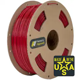 Factory Filament - 1.75mm PLA 3D Printer Filament, 1 KG Spool, Dimensional Accuracy +/- 0.02 mm, 3D Printing Filament - Red Wine
