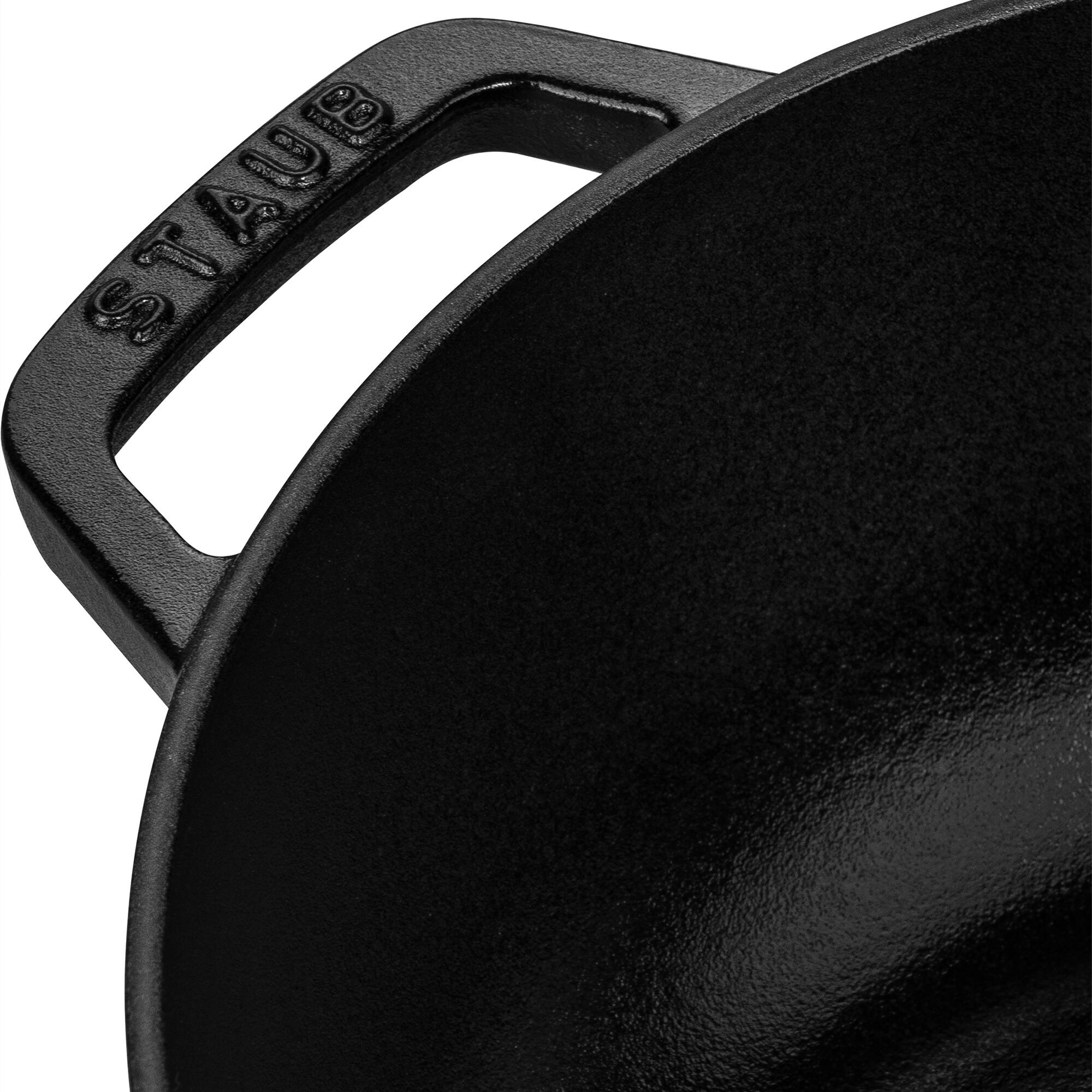 Alt View 4. Staub - Staub Cast Iron 3.75-qt Essential French Oven with Dragon Lid - Matte Black - Black.
