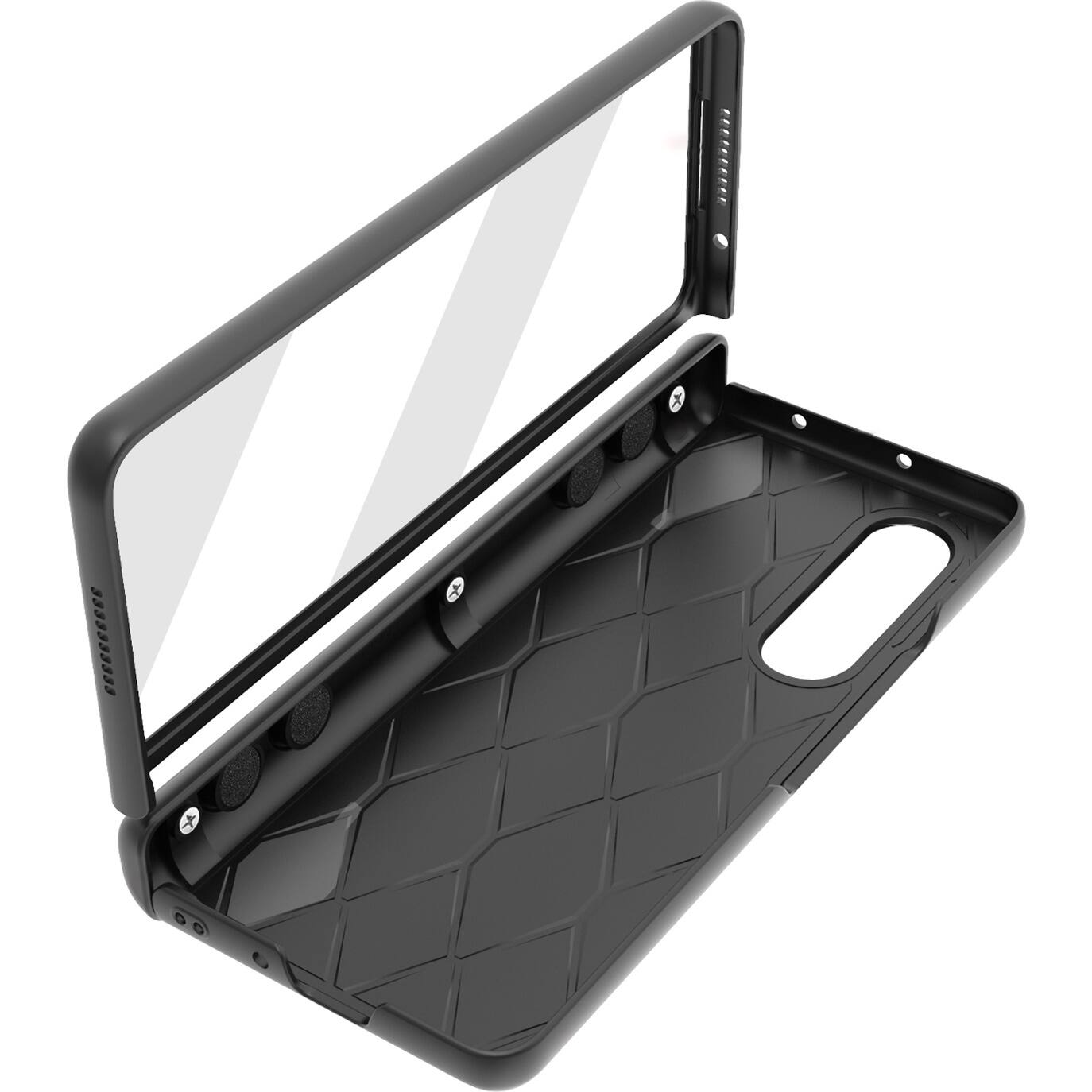Alt View 16. SaharaCase - GRIP Series Case for Samsung Galaxy Z Fold4 - Black.