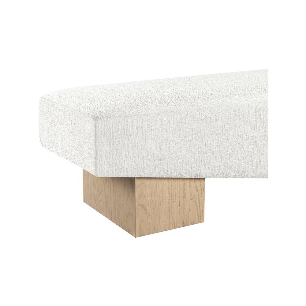 Alt View 4. Meridian Furniture - Alora Cream Fabric Bench - Grey.